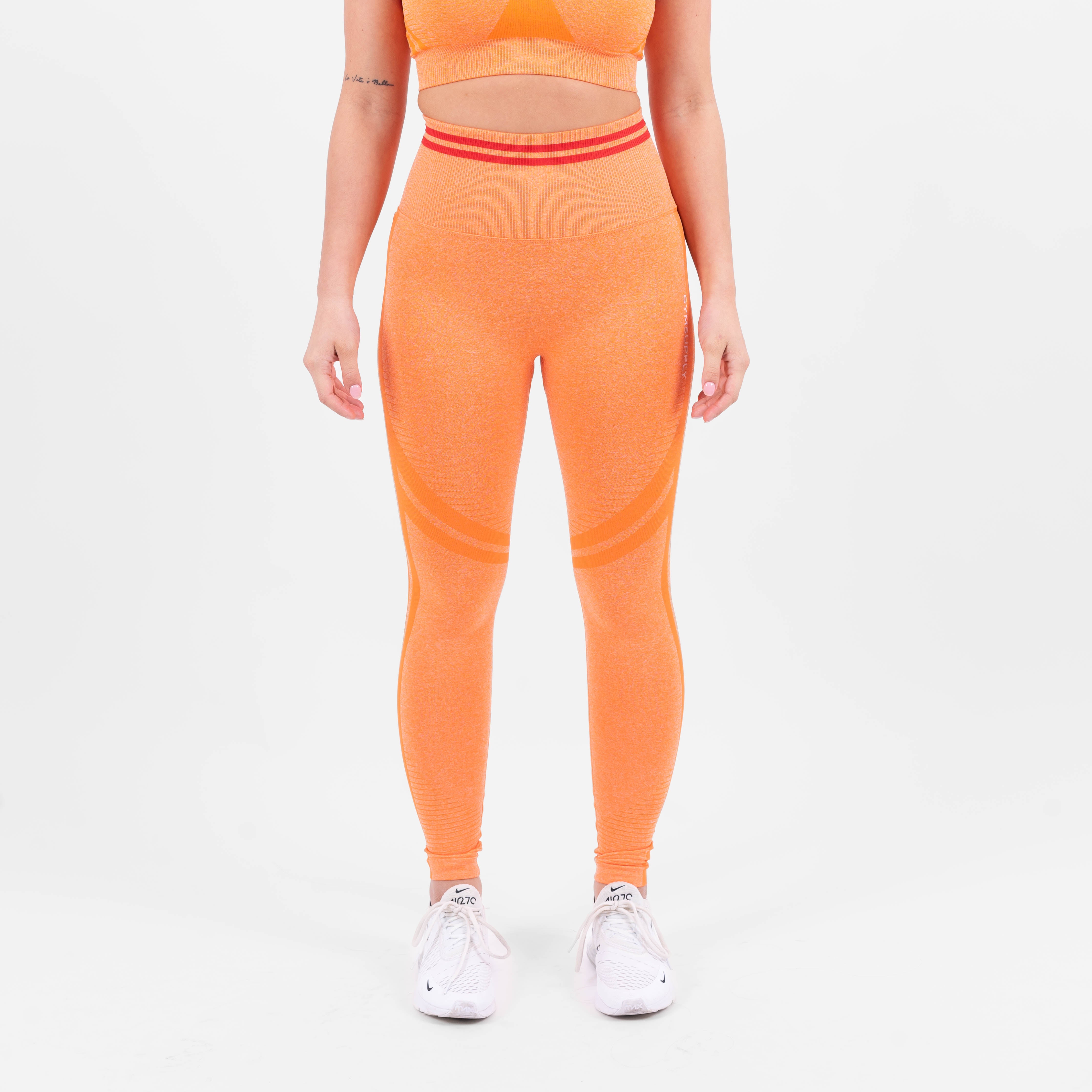 Scrunch Seamless Leggings - Orange – Gymsupply