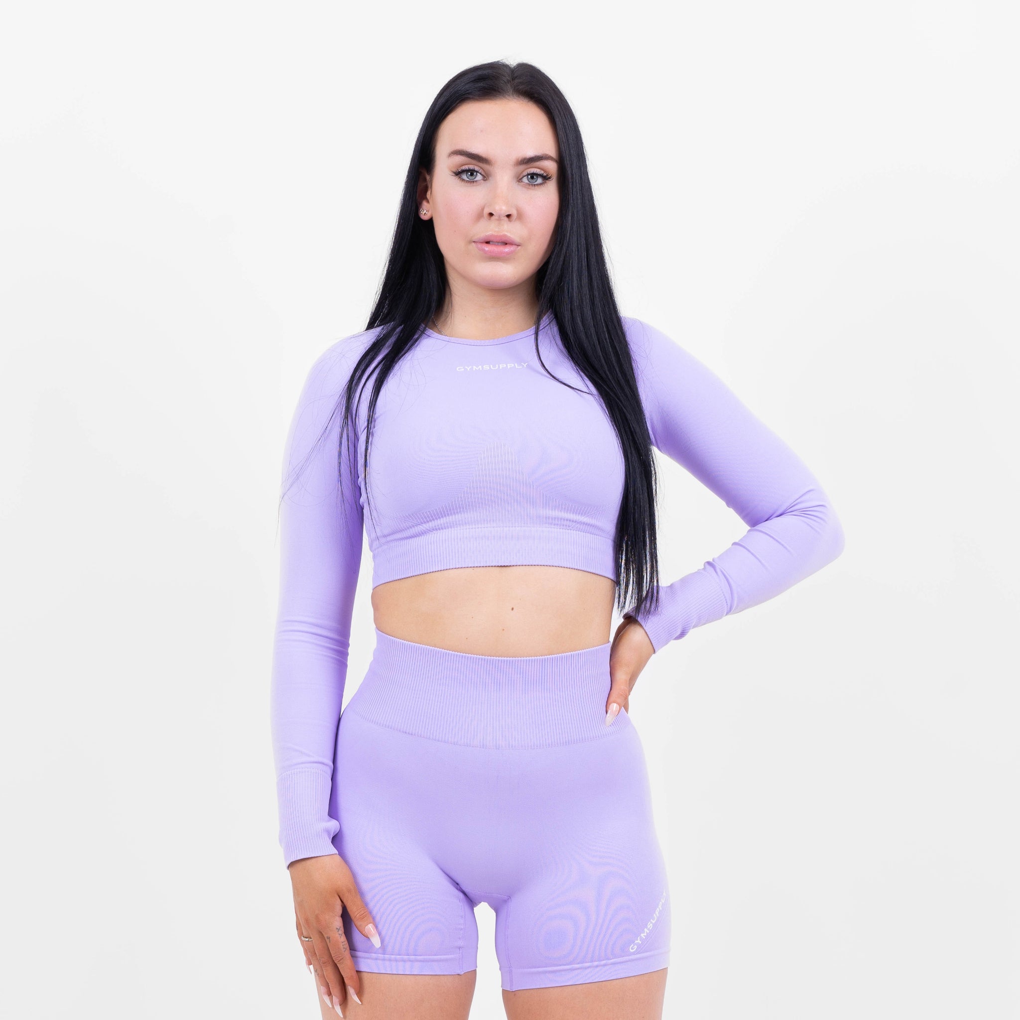 Icon Seamless Cropped Long Sleeve - Lavender