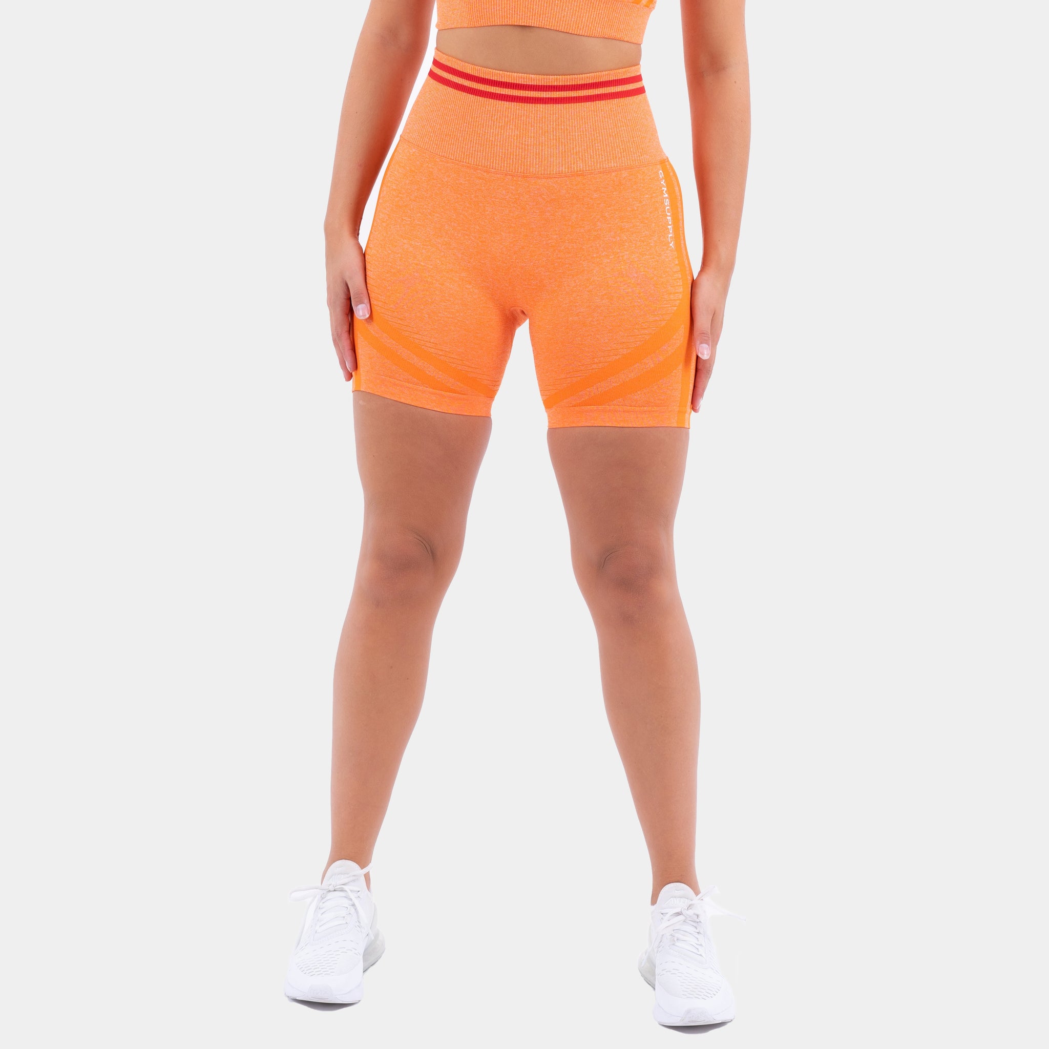 Contour Scrunch Shorts - Orange | Gymsupply